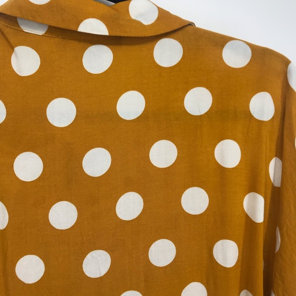 Primark polka dot crop button down top size10 - Picture 3 of 9